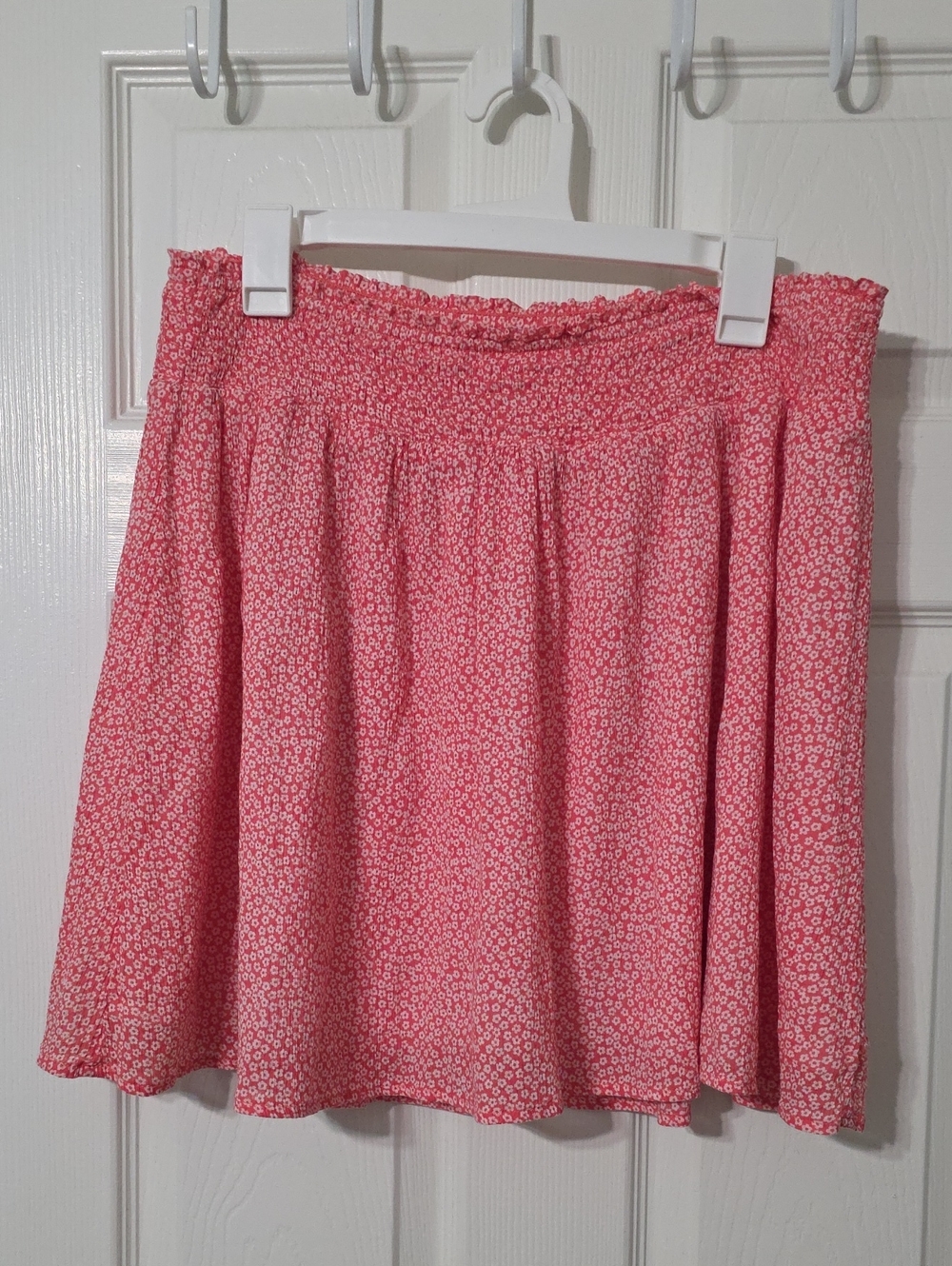 Old Navy Pink Floral Smocked Waist Circle Skirt